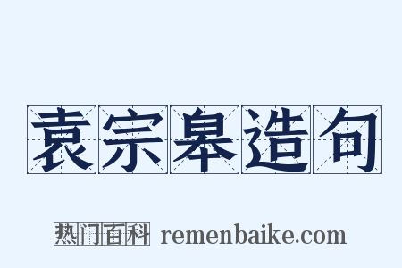 袁宗皋造句是什么意思的图片